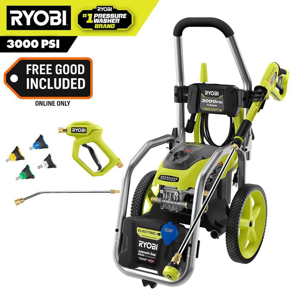3000 PSI 1.1 GPM Cold Water Electric Pressure Washer with Automotive Accessory Kit price history on PriceWatchPro