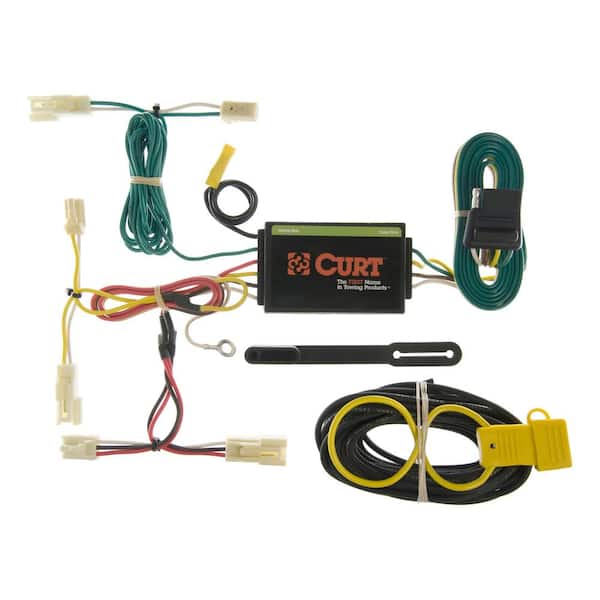 CURT Custom Vehicle-Trailer Wiring Harness, 4-Way Flat Output, Select Pontiac Vibe, Quick Electrical Wire T-Connector