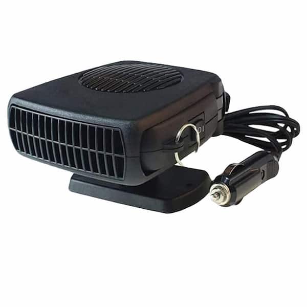 Riloer Car Fan Defrost Heater Fast Defroster & Mini Fan Angle Adjustable 2 in 1 Portable 12 V 150 W (Black