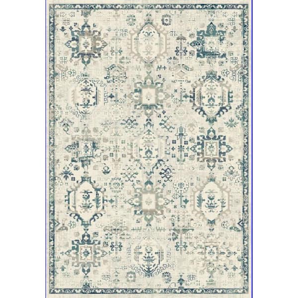 Home Decorators Collection Medallion Cream 5 ft. 3 in. x 7 ft. Indoor Area Rug