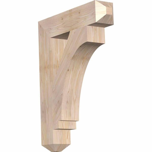 Ekena Millwork 5.5 in. x 36 in. x 28 in. Douglas Fir Imperial Craftsman Smooth Bracket