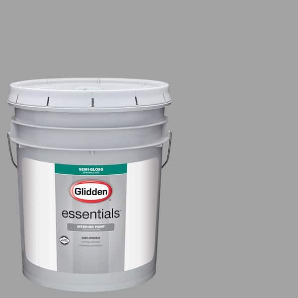 Glidden Essentials 5 gal. #HDGCN63 Granite Grey Semi-Gloss Interior Paint