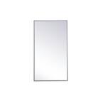 Medium Rectangle Grey Modern Mirror (36 in. H x 20 in. W)