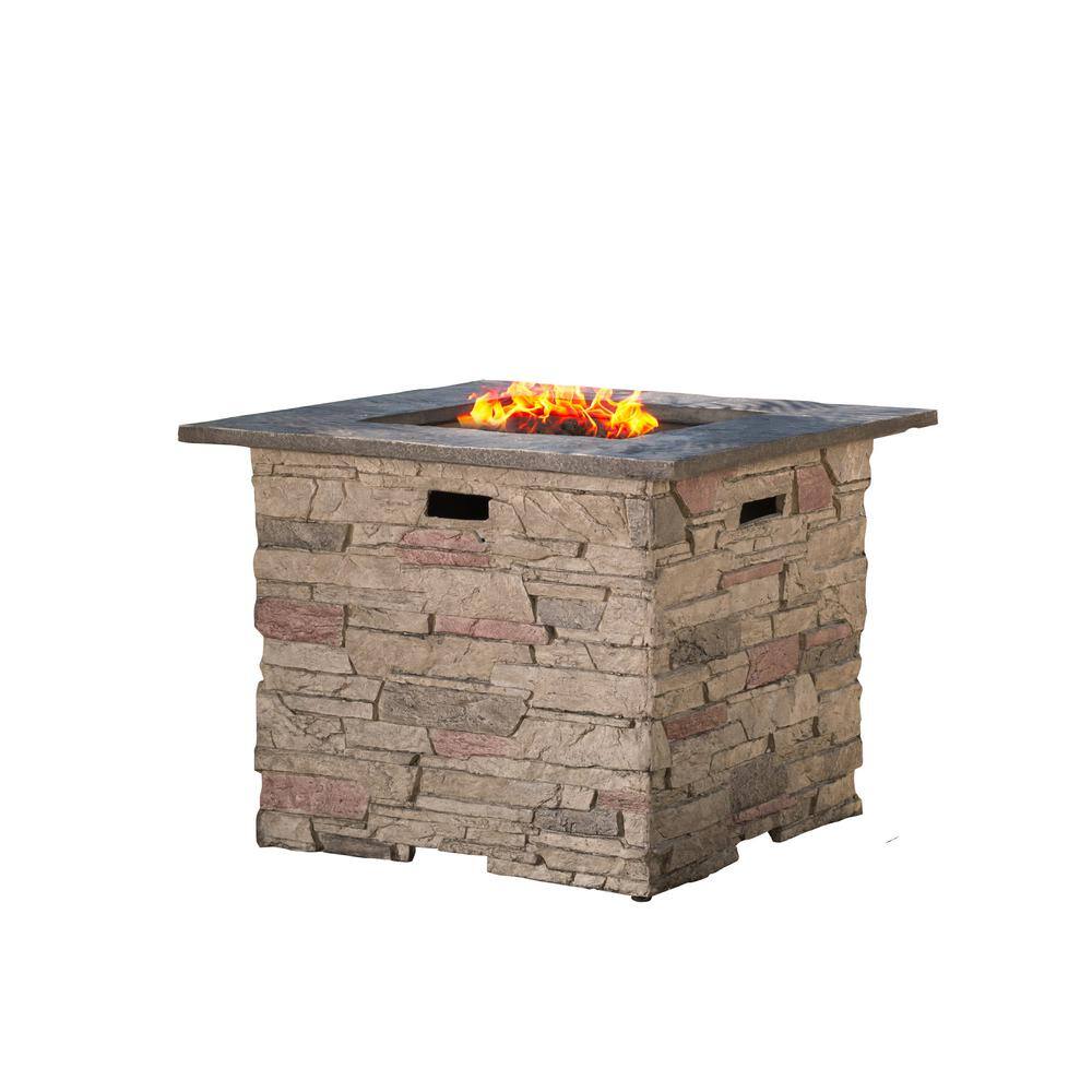 Noble House Ophelia 32 In. X 24 In. Square Mgo Propane Fire Pit In 