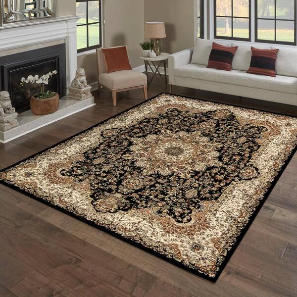 10 Ft Border Indoor Area Rug 19304, Fireplace Rugs Home Depot