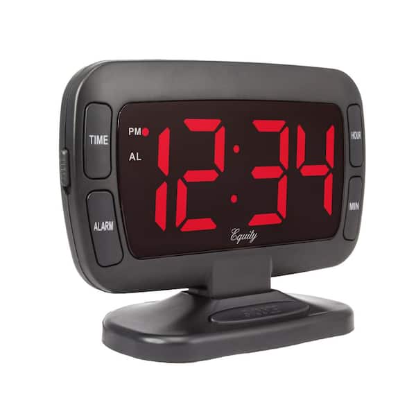 Equity by La Crosse Large 1.8 In. Tilt LED Alarm Clock 30016 - The
