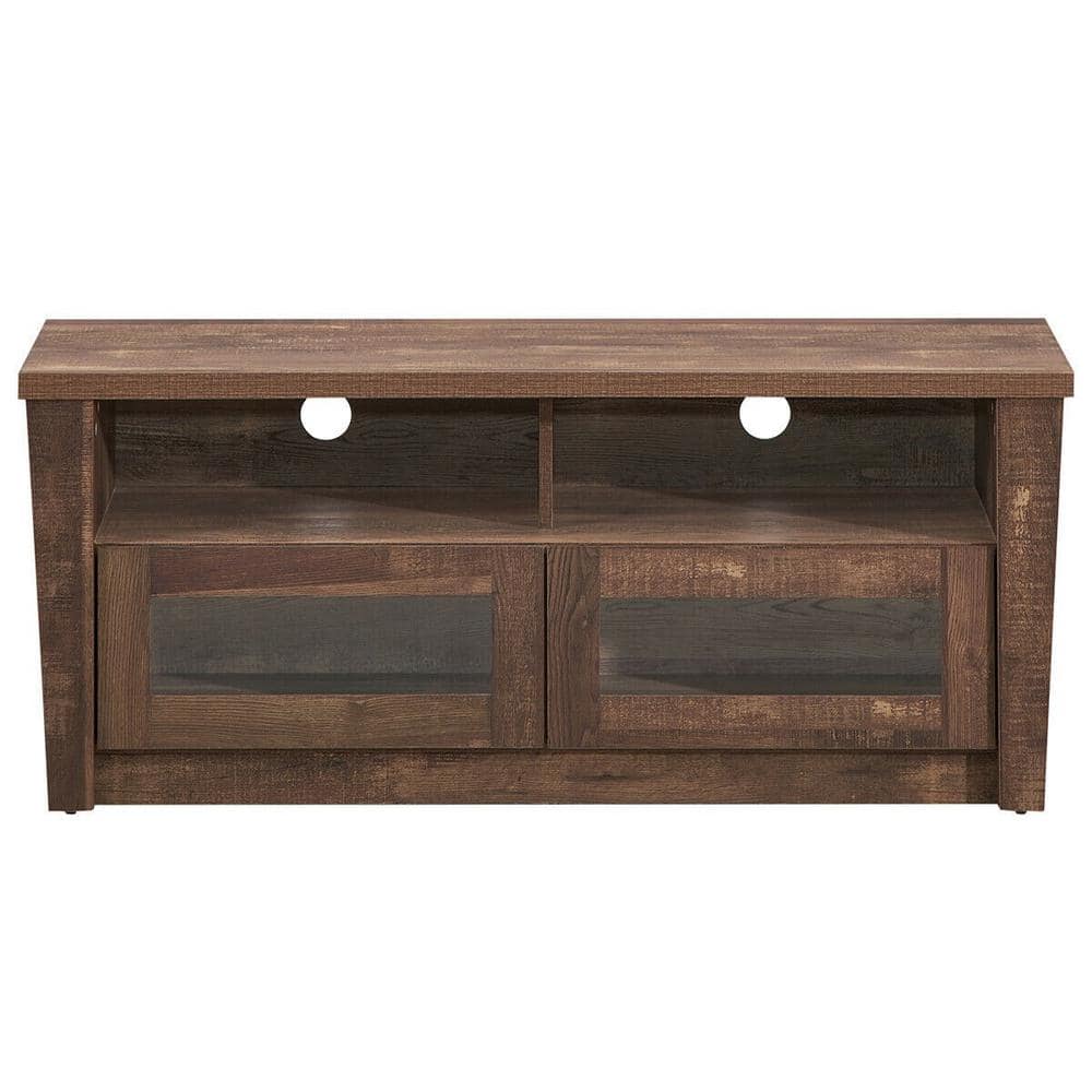47.5 in. Coffee TV Stand Fits TVs Up to 55 in Entertainment Center with She