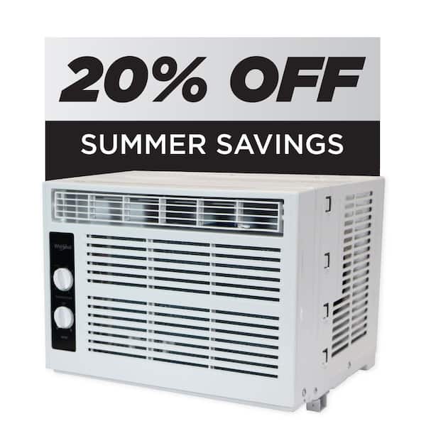 5,000 BTU (DOE) Window-Mounted Air Conditioner Cools 150 sq. ft. with Mechanical Controls