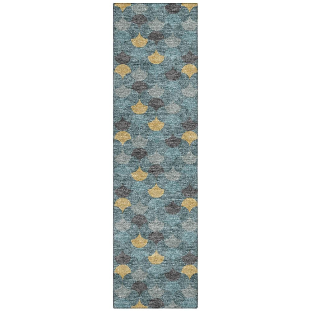 Chantille Machine Washable Indoor/Outdoor Abstract ACN2568 Teal 2 ft. x 7 ft. Runner Rug price history on PriceWatchPro