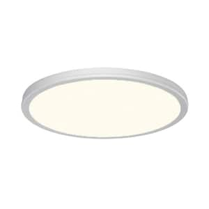 Geos 15 in. 1-Light 2700K Titanium LED Flush Mount