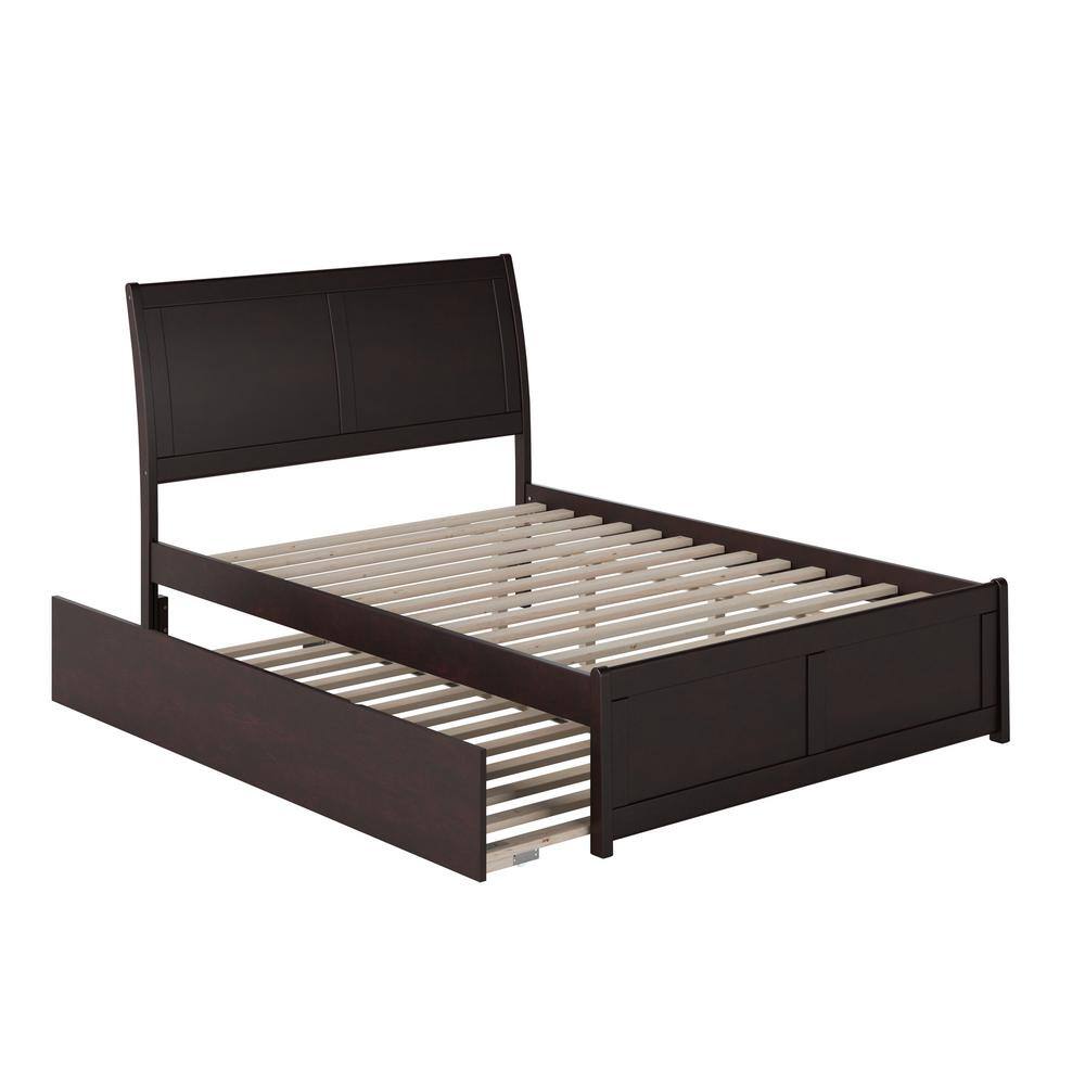 AFI Portland Espresso Full Platform Bed with Matching Foot Board with ...