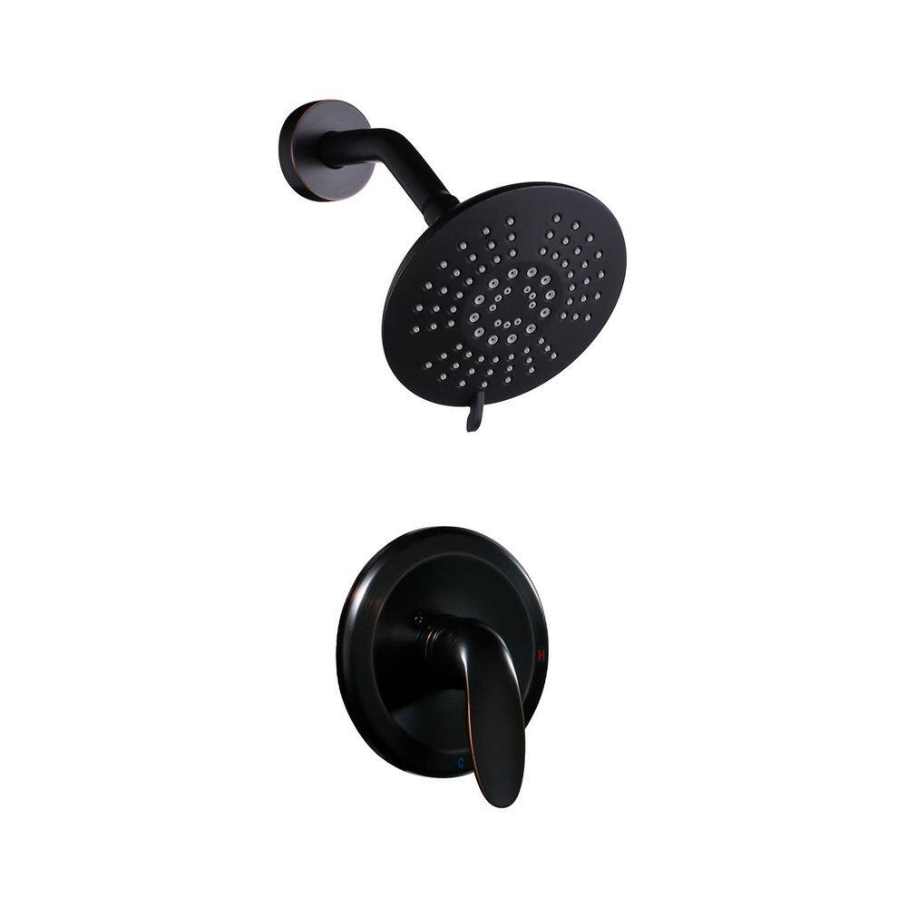 Pressure Balance Shower System with 6 in. Rain Shower Head Single Handle Valve Wall Mounted in Oil Rubbed Bronze price history on PriceWatchPro