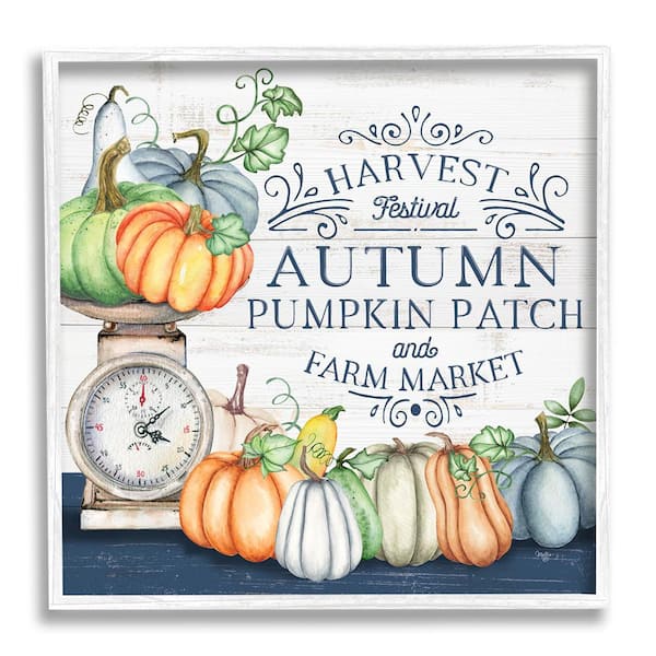 Stupell Industries Autumn Harvest Festival by Mollie B. 1-Piece Framed Graphic Print Typography Poster Art Print 17 in. x 17 in.