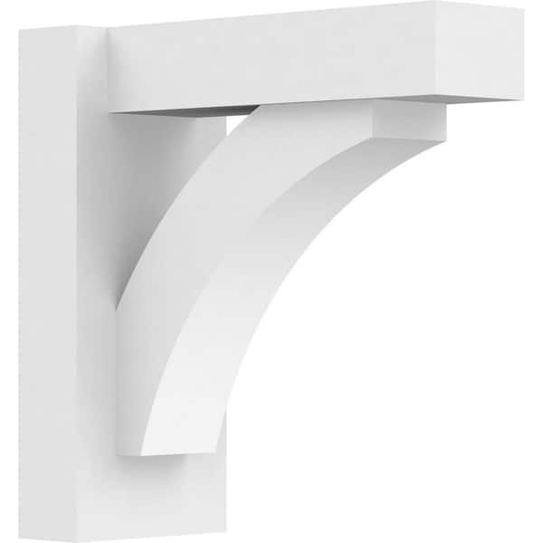 Ekena Millwork Thorton 5 in. W x 12 in. H x 12 in. D Signature Urethane Polyurethane Outlooker with Block Ends