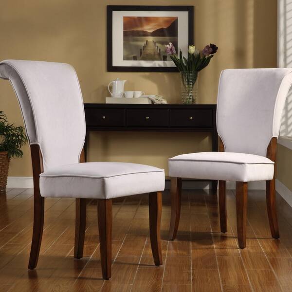 Unbranded Pearlescent Grey Velvet Side Chair (Set of 2)