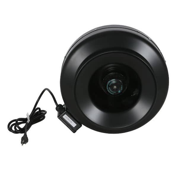 Hurricane Commercial 12 in. Black Inline Fan with Mounting Brackets Included