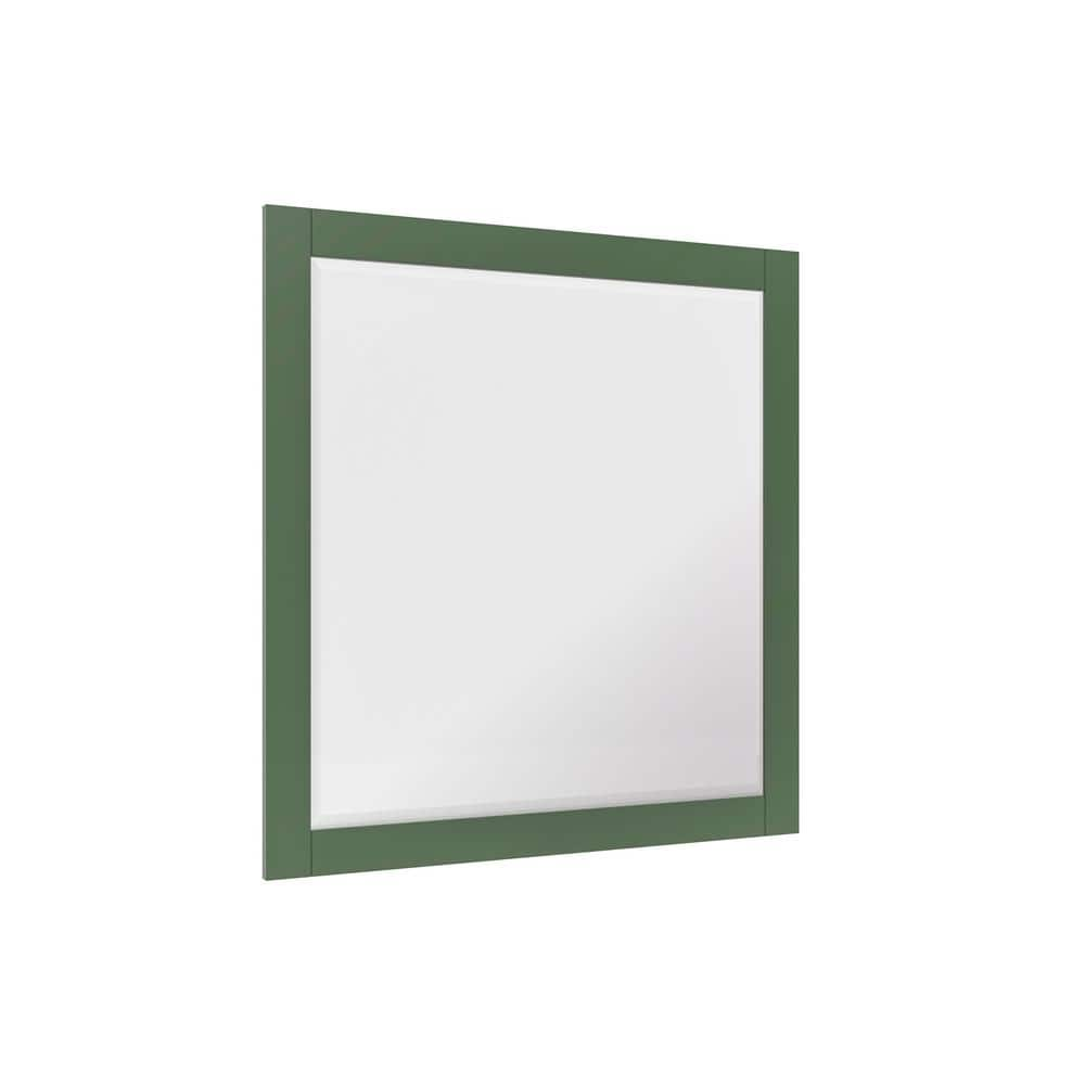 Galsaky 34 in. W x 32 in. H Rectangular Framed Beveled Edge Bathroom Vanity Mirror in Forest Green -  HOMEVY STUDIO, M4001-34-07