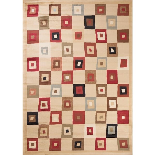 Soho Village Square Ivory 5 ft. x 7 ft. Area Rug