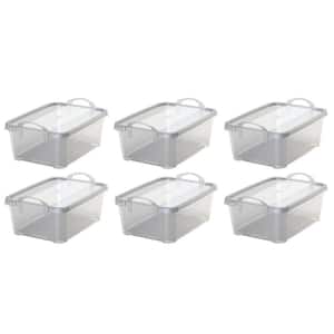 14 Qt. Clear Closet Organization Storage Box Container (6-Pack)