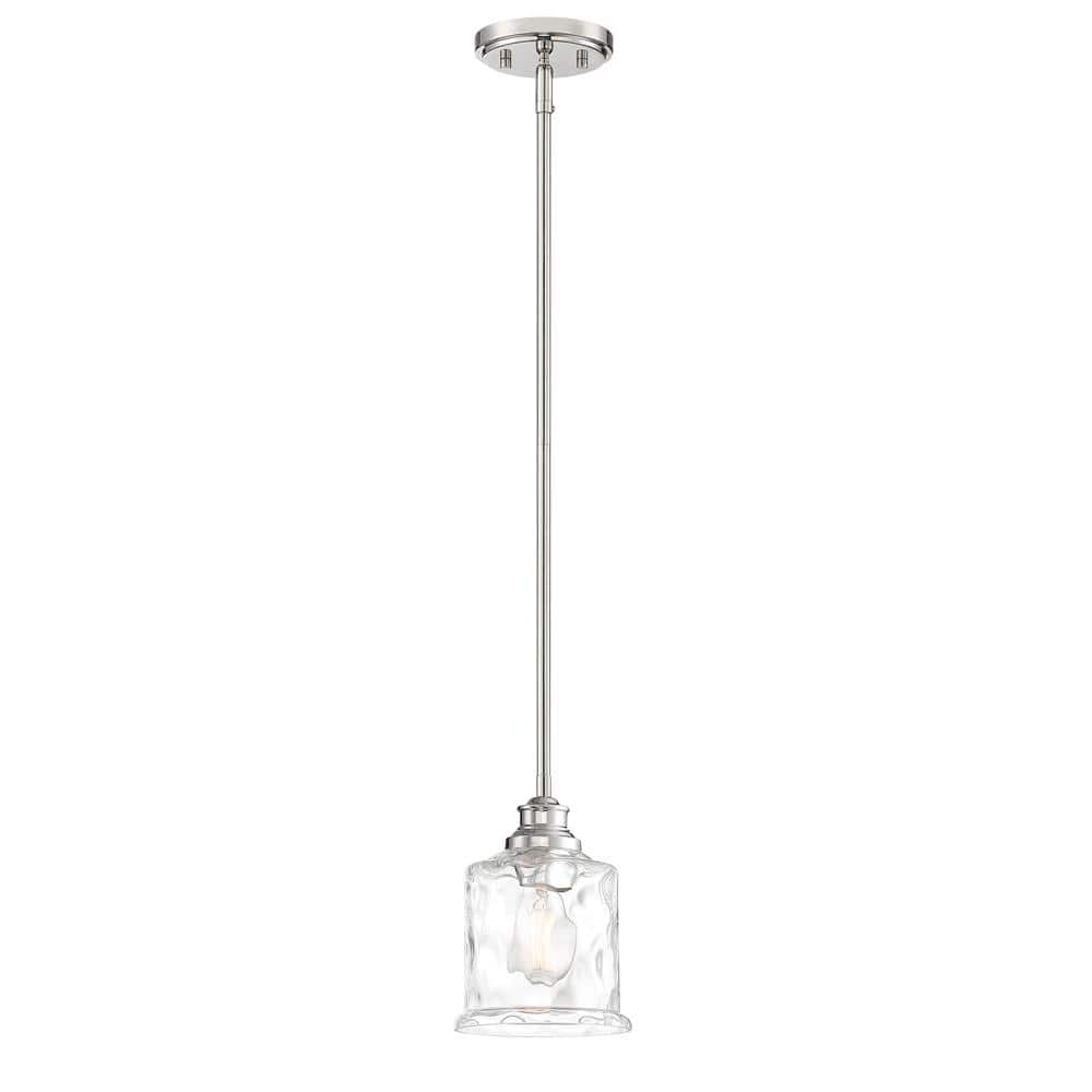Drake Polished Nickel 10" Mini Pendant Light for Indoor/Outdoor