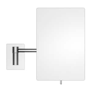 6.3 in. W x 9.4 in. H Rectangular Magnifying Wall Mounted Bathroom Makeup Mirror in Chrome
