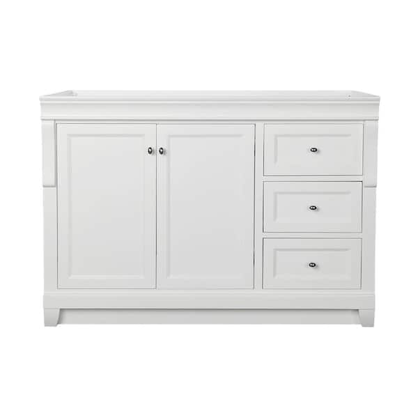 Home Decorators Collection Naples 48 in. W x 21.63 in. D x 34 in. H Bath Vanity Cabinet without Top in White