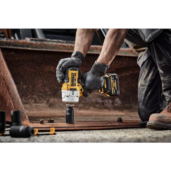 DEWALT 20V MAX Lithium Ion Brushless Cordless 1 2 in. High Torque Impact Wrench Kit with Oil Resistant 5Ah Battery and Charger DCF961GP1 The Home Depot