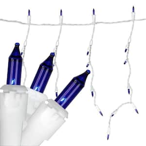 10 ft. 150-Light Blue Mini Icicle Lights