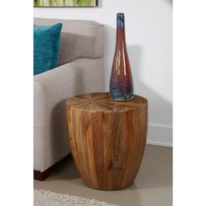 Del Sol 18 in. Brown Round Wooden End Table