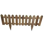 MGP 16 in. H, Teak Picket Garden Fence TPE-36 - The Home Depot