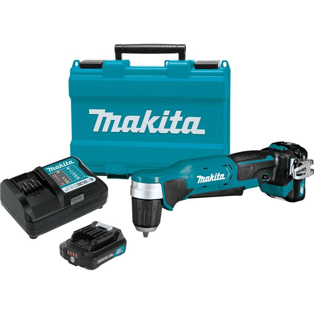 Makita 12V max CXT Lithium-Ion Cordless 3/8 in. Right Angle Drill Kit (2.0  Ah) AD04R1 The Home Depot
