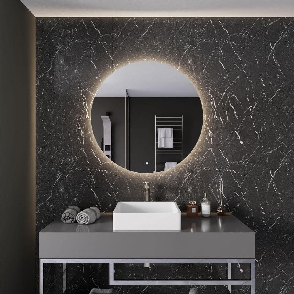 Rectangular Frameless LED Bathroom Vanity Mirror with Defogger