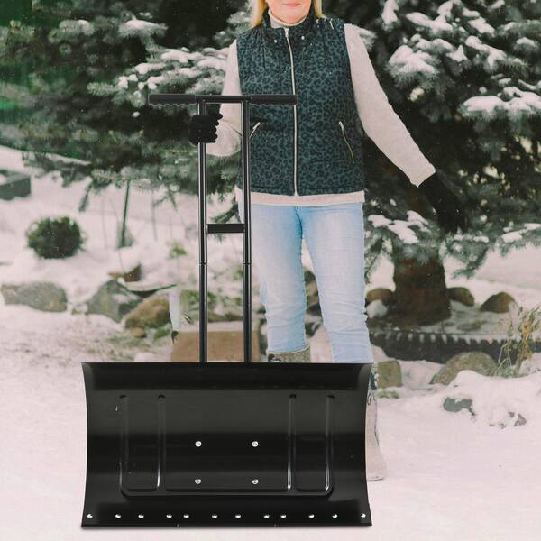 43.5 in. Metal Handle Powder-Coated Steel 29 in. Blade Snow Shovel