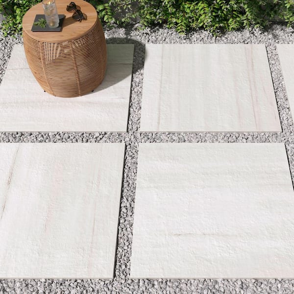 Corso Italia Impero Dolomite White 24 in. x 24 in. x 0.75 in. Marble Look Porcelain Paver (Case of 2)