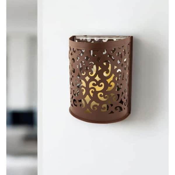 HomeRoots Brown Metal Candle Tray Single-Pack