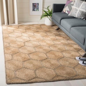 Natural Fiber Beige/Gray Doormat 3 ft. x 4 ft. Geometric Woven Area Rug