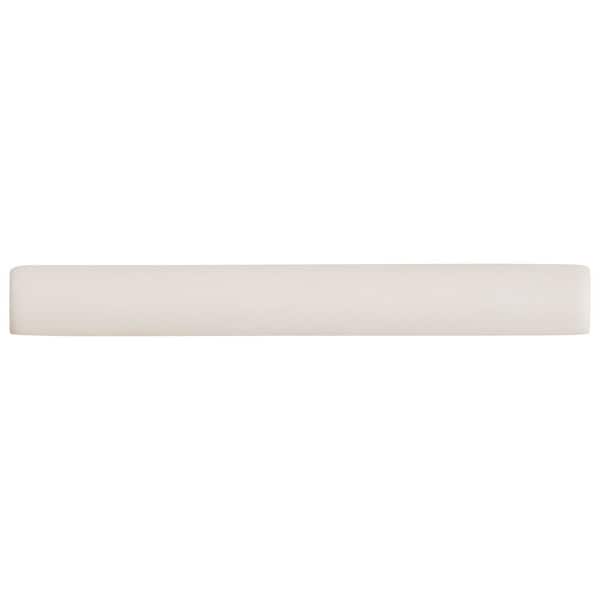 Stacy Garcia Avento White 0.47 in. x 4.64 in. Matte Ceramic Bullnose Wall Tile (0.01 sq. ft. / Each)