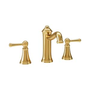 Braston Widespread 2-Handle Bathroom Faucet with Push Pop Drain Assembly in Brushed Bronze (1.0 GPM)