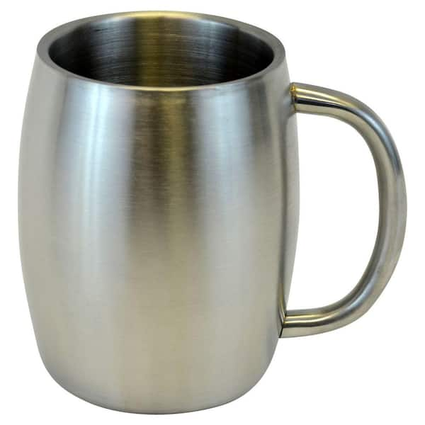 Southern Homewares 14 oz. Stainless Smooth Double Wall Steel Beer/Coffee/Desk Mug