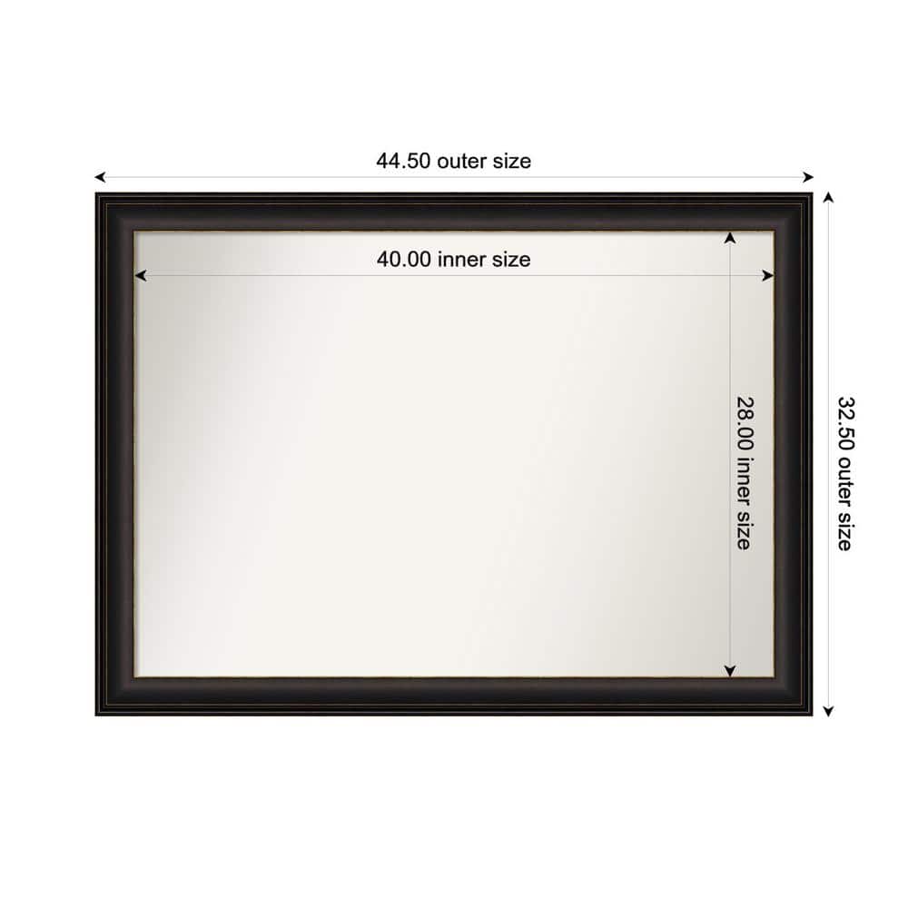 Trio Oil Rubbed Bronze 44.5 in. x 32.5 in. Custom Non-Beveled Recycled Polystyrene Framed Bathroom Vanity Wall Mirror price history on PriceWatchPro