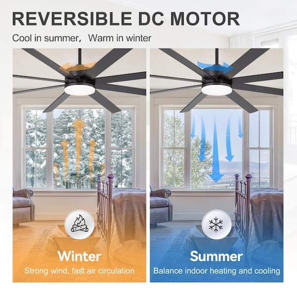 Flashwind 72 in. Integrated LED Ceiling Fan with Light Kit and