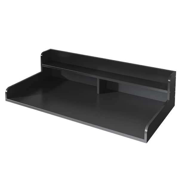 Black Wood 1 Bag Laundry Sorter 2-Tier Washer& Dryer Countertop w/2.75" H Guard 54" W x 27.5" D Laundry Countertop Cover