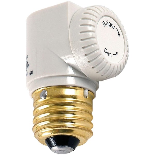 GE Indoor Light Socket Dimmer - White