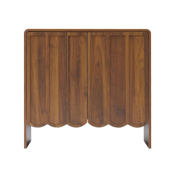 Walnut 31. 49in. W Wood Storage Cabinet Buffet Sideboard