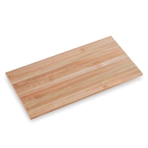 4 ft. L x 25 in. D x 1.75 in. T Finished Maple Solid Wood Butcher Block Countertop With Eased Edge