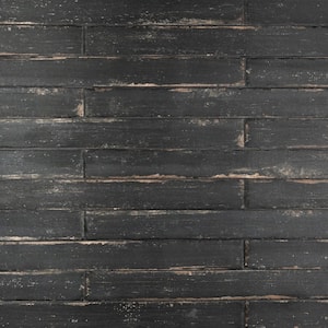 Retro Nero 2-3/4 in. x 12 in. Porcelain Floor and Wall Take Home Tile Sample