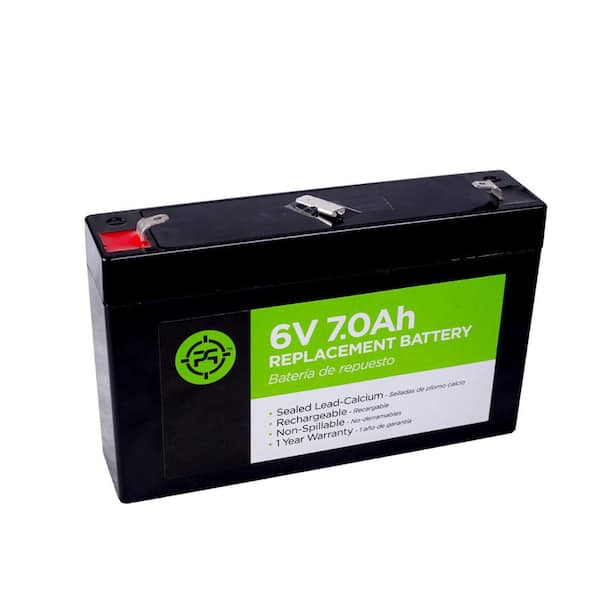 statisch Bijdrager Versnel Lead Acid 6-Volt 7.0 Ah Black Replacement Battery B LA 6V 7.0A - The Home  Depot