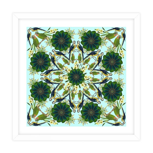 Unbranded Nature Kaleidoscopes Framed Animal Art Print 18 in. x 18 in.