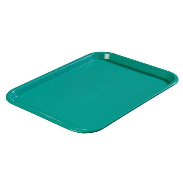 Carlisle 10.75 in. x 13.87 in. Polypropylene Cafeteria/Food Court Serving Tray in Teal (Case of 24)