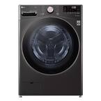 27 in. 4.5 cu. ft. Ultra Large Capacity Black Steel Smart Front Load Washing Machine with TurboWash360